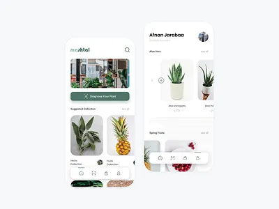 Plants Care App clear design figma green plants plantscare soft ui ux whitespace