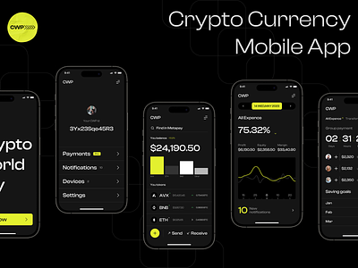 Crypto Currency Mobile App crytpo design mobile mobile app ui ux web3