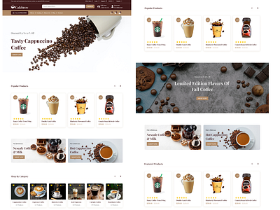 Coffee Shop landing page design coffee shop coffee shop landing e commerce landing page ui ux website