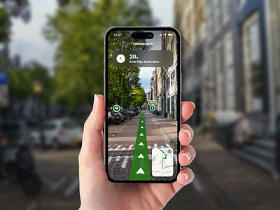 ARmsterdam - AR city tour app concept amsterdam app ar augmented augmented reality concept design dribbble green guide ios iphone map mobile mockup reality tour ui ux vr