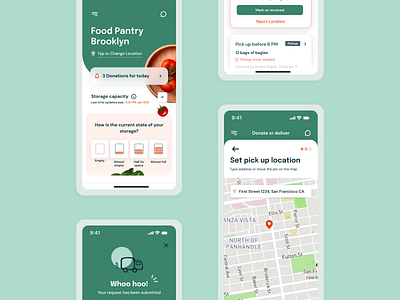 Food Connect App app app design branding delivery design donation food food connect fruit green health illustration logistics mobile non profit orange ui user experience ux vegetables