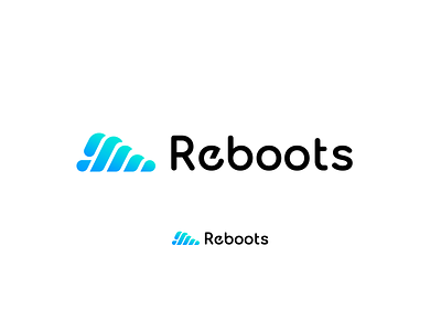 Reboots boots brand branding clean cleaning design drop dry font identity illustration letter logo logotype reboot