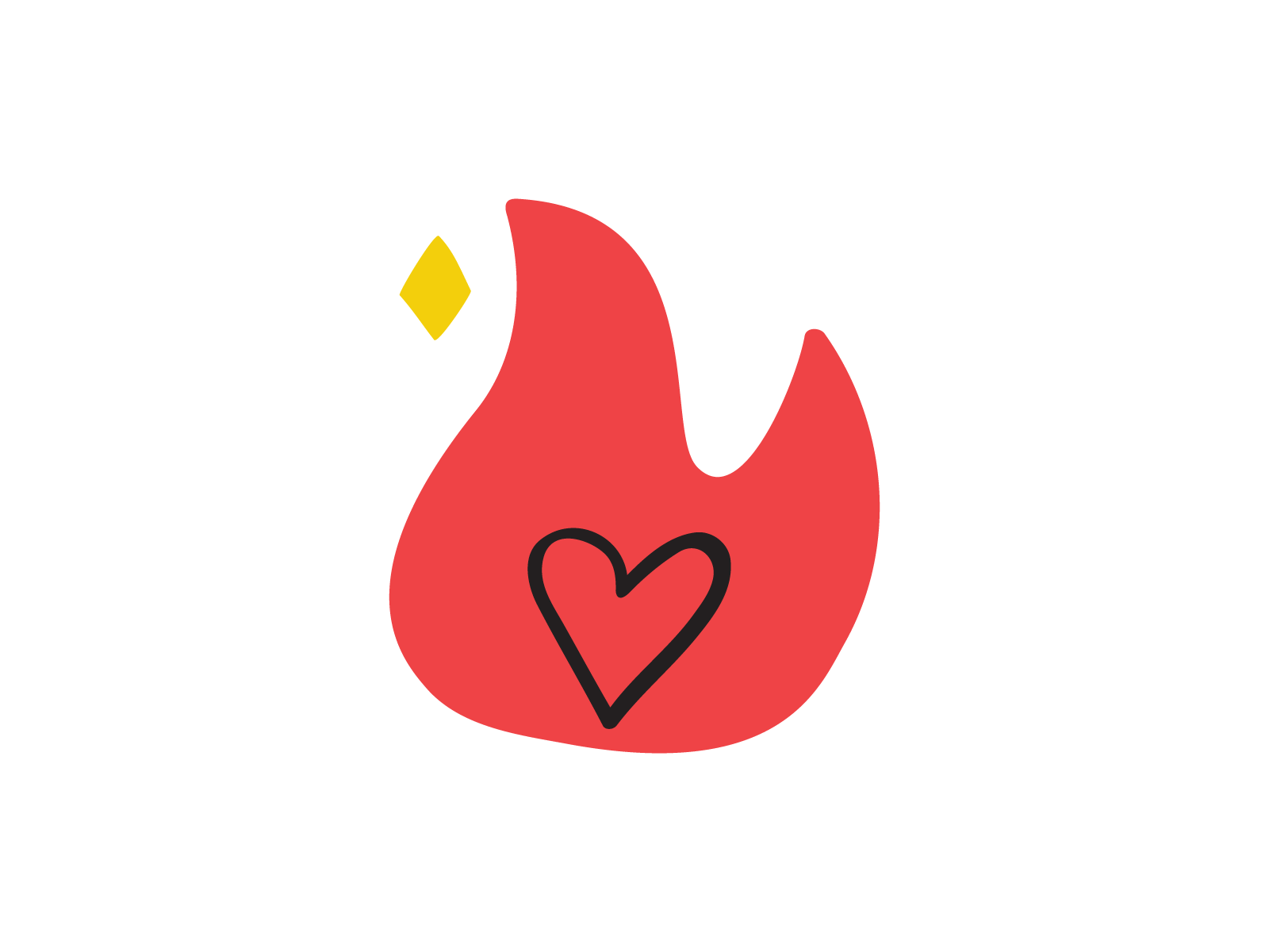 Find your passion branding design fire icon logo mark symbol ui vector