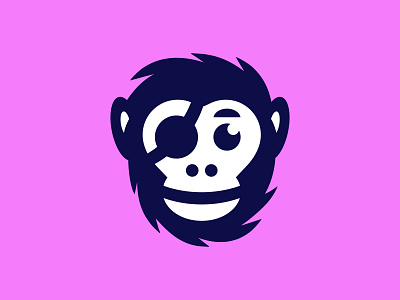 (2021) character design icon logo monkey pirate
