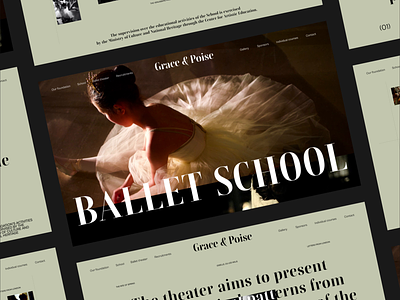Grase&Poise Ballet School WEBSITE aesthetic aesthetic webdesign font on web landing trandy webdesig ui uig studio ux web design trends webdesign