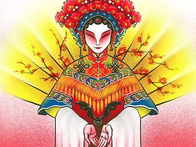 Chinese Girl artwork character design china chinese theatre colorful digital art digital illustration digital painting drawing illustration illustration art painting