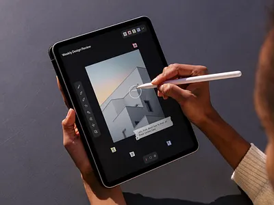 Visual Collaboration Tool for Architects app dark dark mode drawing interaction tablet ui user experience user interface ux