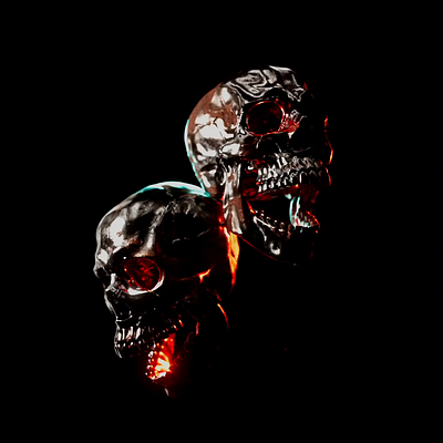 Skull Particle for Music Video Promotion 3d animation cinema4d logo motion graphics ui