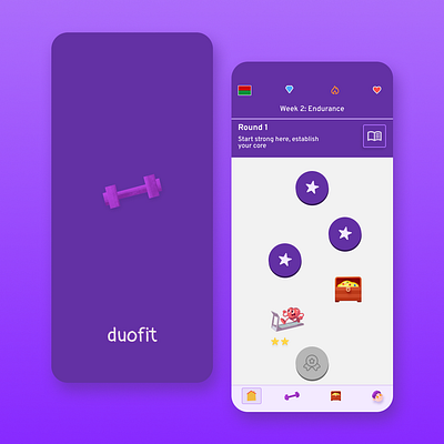 Duofit app branding design figma logo ui ux
