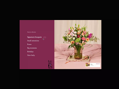 Caroussel - Flowers concept — Archives 22 ecommerce flowers hover interaction layout plants products ui website
