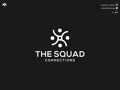 THE SQUAD CONNECTION branding connection logo design graphic design icon illustration letter logo minimal ui vector