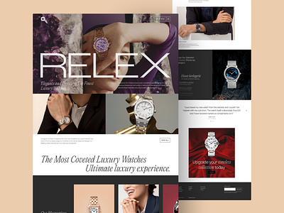 Luxury Watch Website - UI Design creative design e commerce fashion luxury minimal ui ux watches