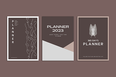 Planner Cover Pages branding canva canva planner cover design editable elegant graphic design minimal modern planner planner cover simple start up typography