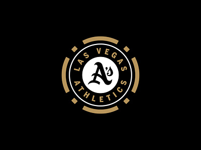 Las Vegas Athletics a athletics badge baseball betting classic gambling las vegas mlb monogram oakland poker chip rebrand redesign roundel sports typography vegas