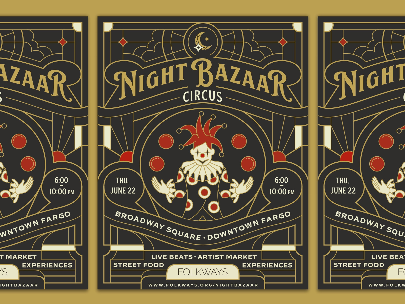 Event Poster artdeco branding circus design geometric illustration line lineart logo minimal minimalist modern monoline poster print vintage