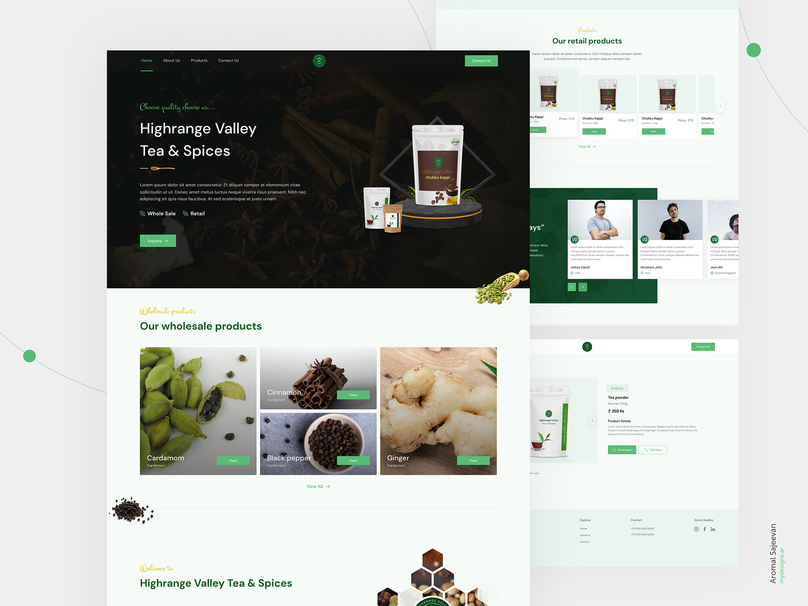 ui-design-for-a-spices-wholesale-retail-company-by-aromal-sajeevan-on