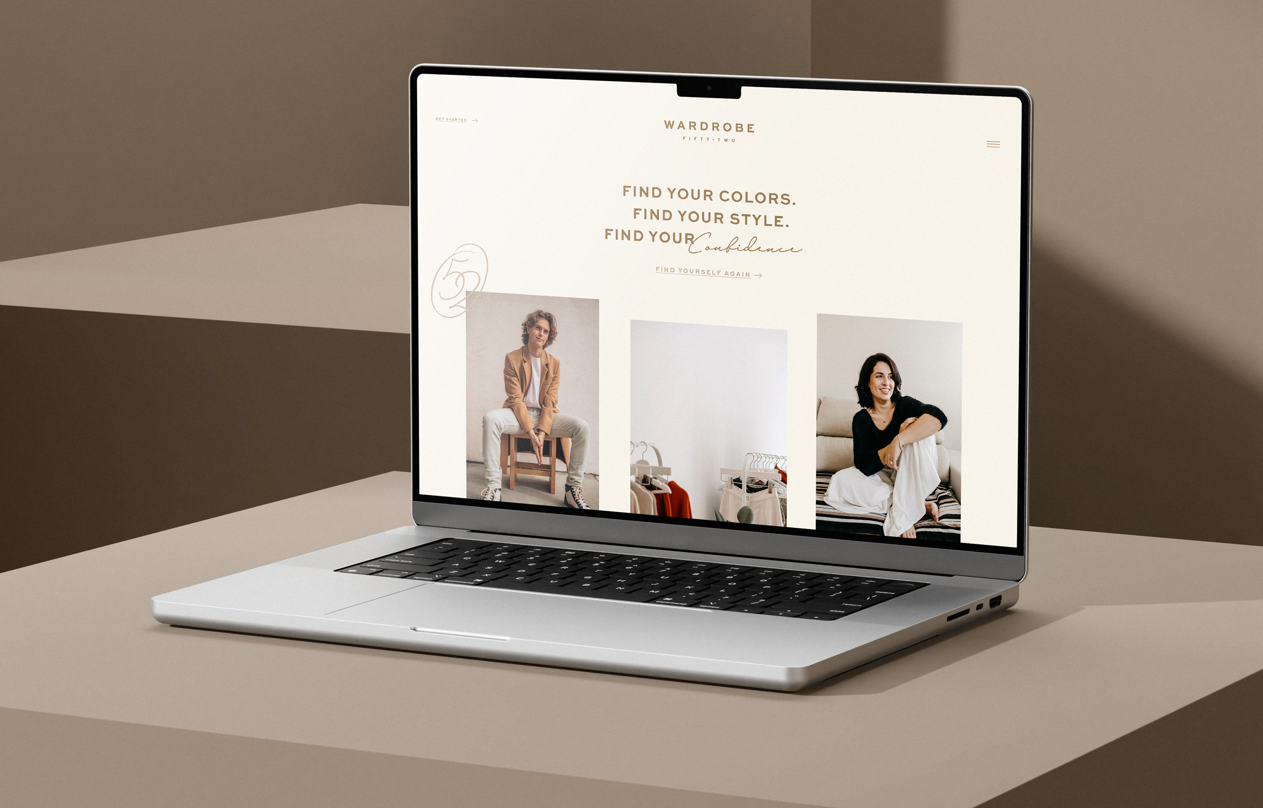 Wardrobe 52 | Web Exploration bold brand branding confidence consultant design fashion glamour image logo luxury minimal mock mockup simple style wardrobe web webflow website