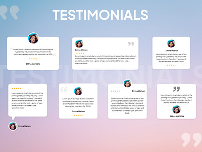 Testimonials UI app branding concept conceptui design graphic design testimonial ui uidesign uiux userinterface ux