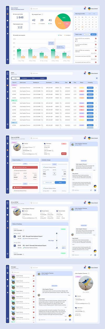 CRM dashboard for changing tickets admin aviation booking crm crm system dashboard flight flight tickets tickets uiux design web design website
