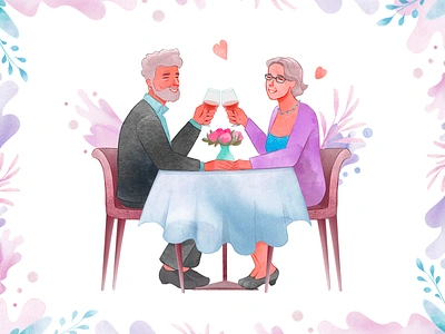 Active lifestyle for seniors active lifestyle characters health healthcare lifestyle illustration old people people illustration