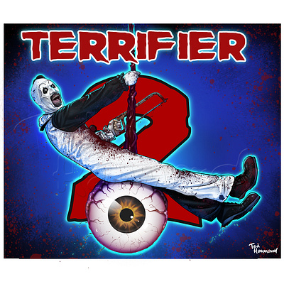 Terrifier 2-Art the Clown book cover art comic book design graphic novel illustration movie poster poster art terrifier