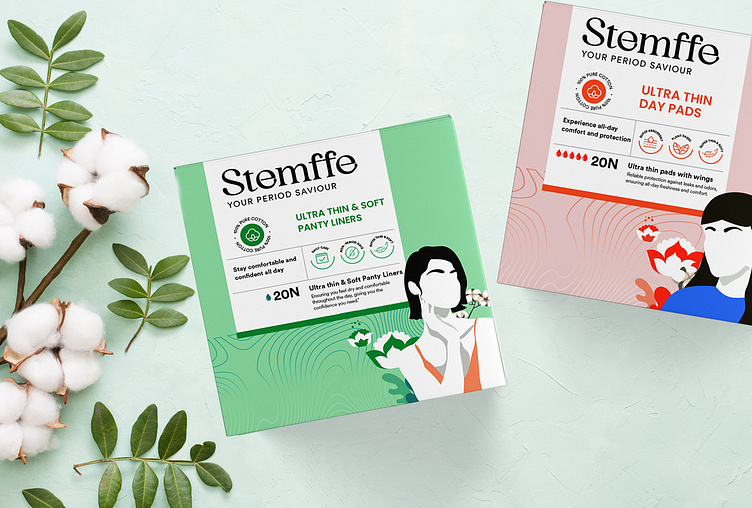 Packaging Design Stemffe feminine hygiene brand Devolv Studio by