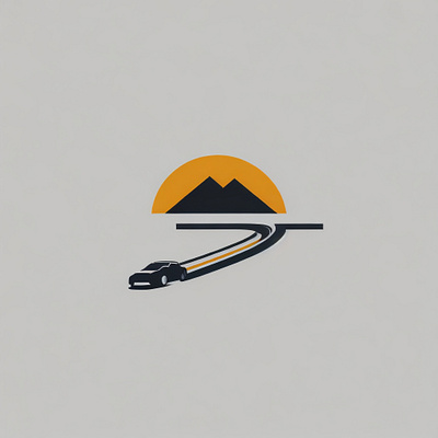 minimalistic, car related company logo