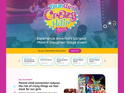 Event landing page branding design graphic design ui ux vector web