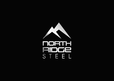 North Ridge Steel branding design logo minimal modern silver steel vector