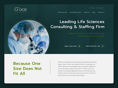 GForce Life Sciences consulting executive search figma hiring life sciences science staffing ui web design website