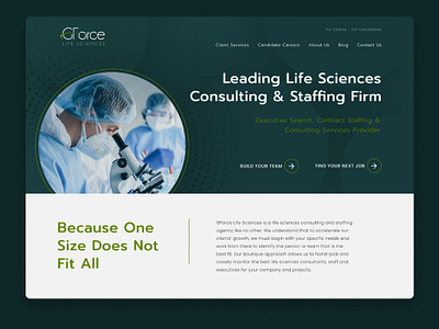 GForce Life Sciences consulting executive search figma hiring life sciences science staffing ui web design website