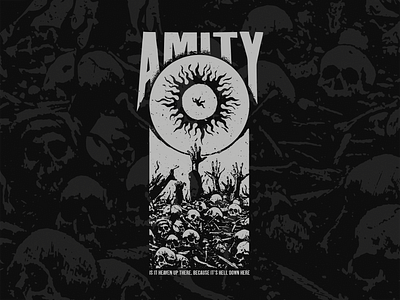 The Amity Affliction amity apparel band merch design graphicdesign illustration logo merch metalcore photoshop skull vector