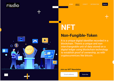 NFT web design sample animation branding graphic design ui