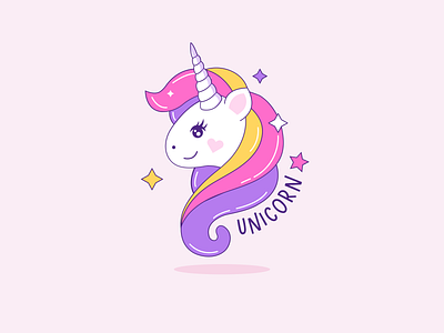 Magical Unicorn 🦄 💜 animal artwork colorful colors cute drawings girly illustration illustration art love magic magical unicorn unicorn illustrations vector