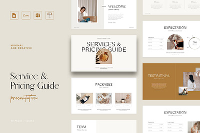 Services & Pricing Guide Template #2 app branding design graphic design illustration logo typography ui ux vector