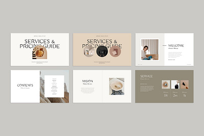 Services & Pricing Guide Template #4 app branding design graphic design illustration logo typography ui ux vector