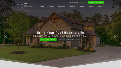 Roofing and Home Remodeling Website contractor figma home remodeling roofing ui website