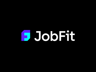 JobFit logo concept brand identity branding fit friendly geometric jobs letter logo logo design minimal monogram puzzle simple social tech tech logo typography visual identity web app web3