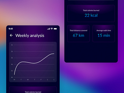App design app design application dark mode health mobile app tracker ui user interface visual design