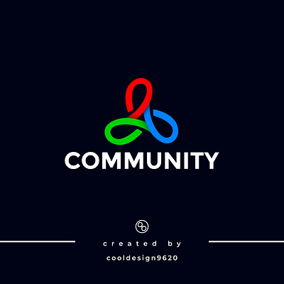 community logo ( unused ) brand identity colors graphic design group hand loop socity
