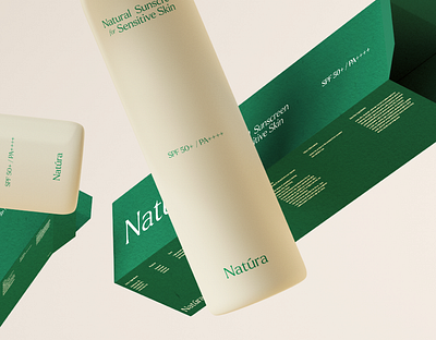 Natura Sunscreen - Packaging branding cosmetic identity logo packaging skincare sunscreen