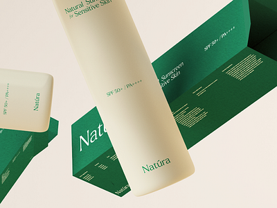 Natura Sunscreen - Packaging branding cosmetic identity logo packaging skincare sunscreen