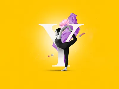 Y - Yoga body calm collage collage art collage digital collage maker collageart design graphic graphicdesign gym illustration letter life type typo wellness y yellow yoga