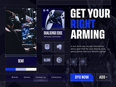 Gaming Equipement Store | Design System cyber design esport fps game gamedev gamestore gaming gear kit landing page playstation rpg shooter system ui video web xbox