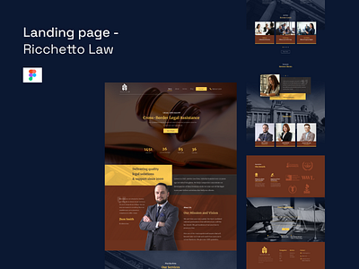 Ricchetto Law Firm– Legal Services Website Landing Page Design animation branding design graphic design landingpage law law fram law fram ui law website design ui uiux design ux website template
