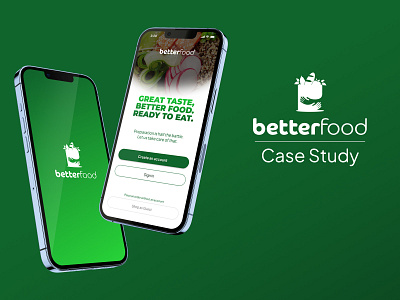 Case Study: Better Food - Ecommerce app concept app design case study delivery app design ecommerce food app