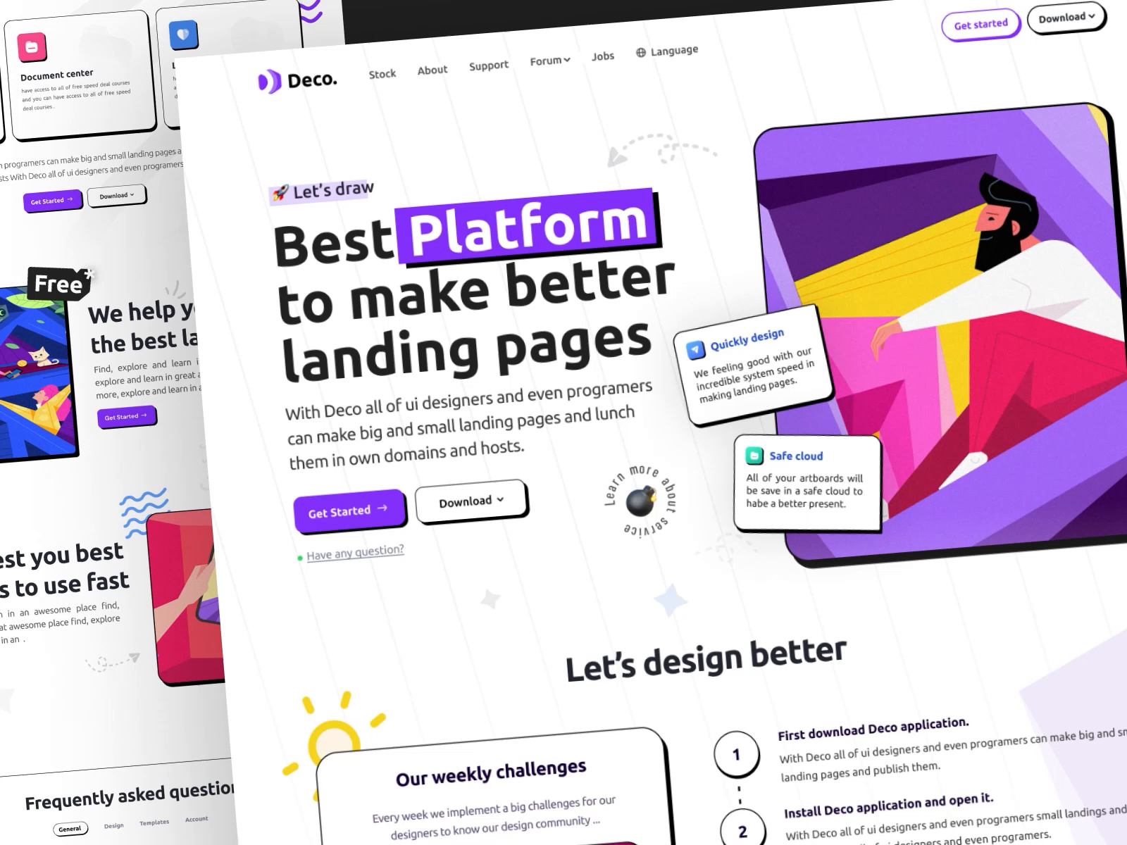 AI animation landing page by Erfan Forootan on Dribbble