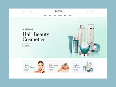 Progery-Beauty eCommerce Design beauty fashion branding design ecommerce fashion shop typography ui ux