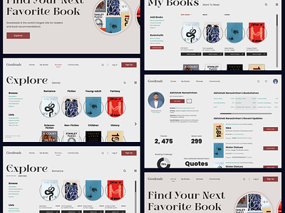 Practice project: Goodreads redesign | Daan van Lieshout book books design goodreads graphic design redesign ui web web design website