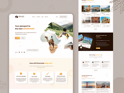 Travel Website ✈️ - UX/UI design branding design journey travel travelling ui ux webdesign